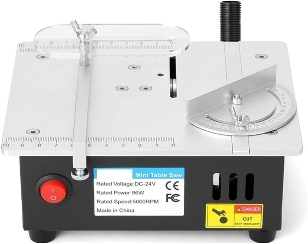 Mini Table Saw Electric Desktop Saw Woodworking Bench Lathe Cutter Machine Household DIY Cutting Tool 7-Speed Adjustable(S-2 Pro)