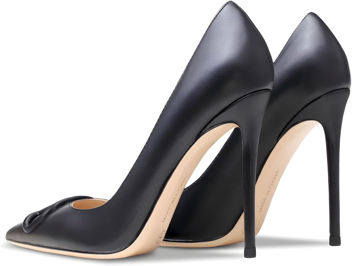 Women's Pointed Toe Shallow Mouth Sexy Square Buckle Rhinestones 10cm Stiletto Heels Slip-on Wedding Party Banquet Big Size Shoes - Image 4