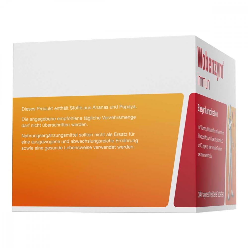 WOBENZYM immun Tabletten 240 Stück – Enzyme mit Vitamin C, D & Zink – magensaftresistent