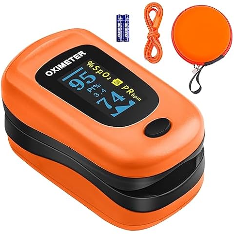 Pulse Oximeter Fingertip Oximeter Blood Oxygen Meter Ideal for Quickly Measuring Oxygen Saturation (SpO2) - Heart Rate Monitor for Adults Cover