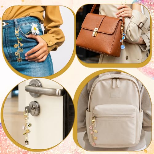 Image of Wurosi 32pcs Paperclip Keychain Making Kit,Key Ring Swivel Snap Hook Chains