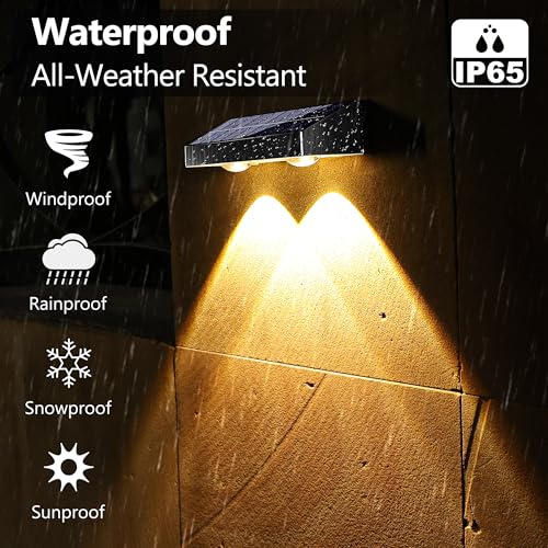 Image of Brizled Solar Fence Lights, 20 Pack 3 Colors 6 Modes 250ml Outdoor Fence Solar Lights, IP65 Waterproof Outdoor Wall Light Landscape Lighting for Backyard Garden Patio Deck Railing Poolside