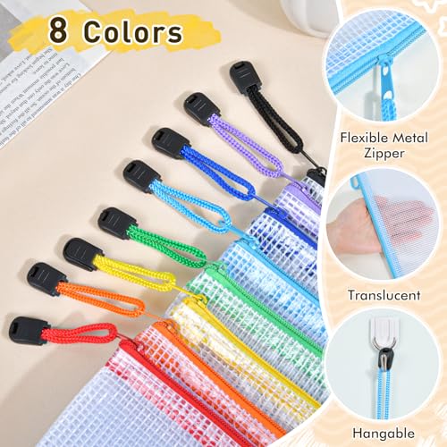 26pcs Mesh Zipper Pouch Bags