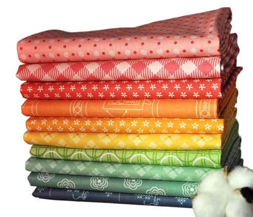 Bee Basics10 Fat Quarters Bundle by Lori Holt for Riley Blake, 2 1/2 Yards Total