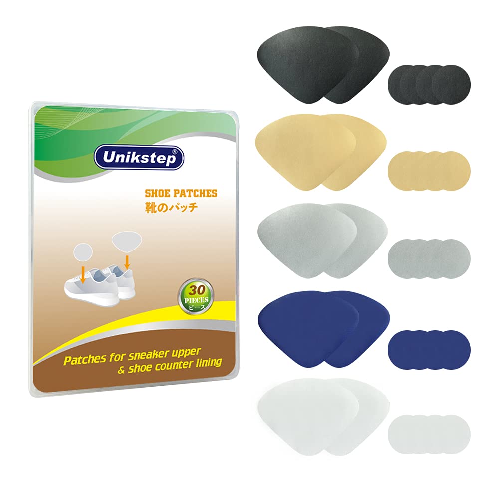 Unikstep 30 Pieces 5 Colors Shoe Repair Patches Kit, Worn Sneaker Upper