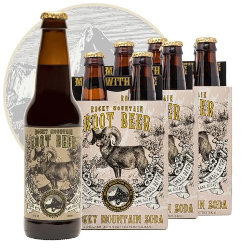 Rocky Mountain Soda, 12‑Pack 12 Fl Oz Bottles, Small‑Batch Craft Soda Pop, Gluten‑Free...