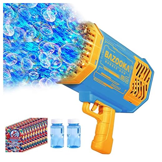 Bubble Machine Gun Kids Toys, Bubble Gun with Colorful Lights and Thousands Bubbles, Outdoor Toy Birthday Party Favors Gifts for Boys Girls Age 3 4 5 6 7 8 9 10 11 12 Years Old