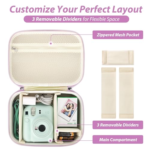 Estuche rígido compatible con Fujifilm Instax Mini para cámara y accesorios miniatura 4
