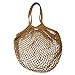 Borsa Rete Spiaggia Spesa Riutilizzabile e Lavabile | Sacca Giochi mare Bambini | Sacchetto Biodegradabile per Alimenti frutta e verdura (Marrone)