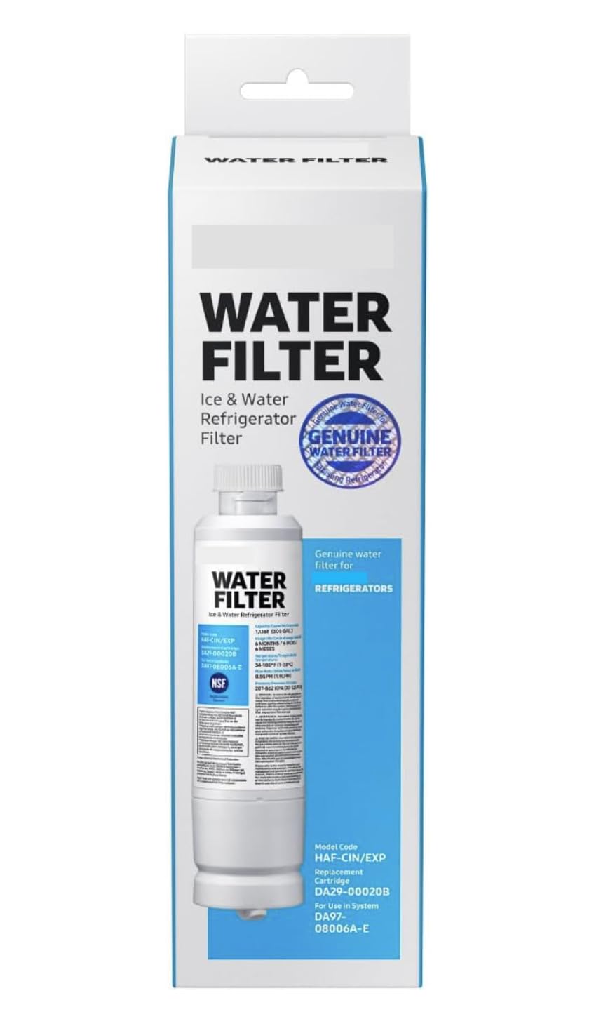 HydraSole Original DA29-00020B Internal Fridge Water Filter, Model HAF-CIN/EXP Compatible with Samsung Water Filter No. DA29-00020B