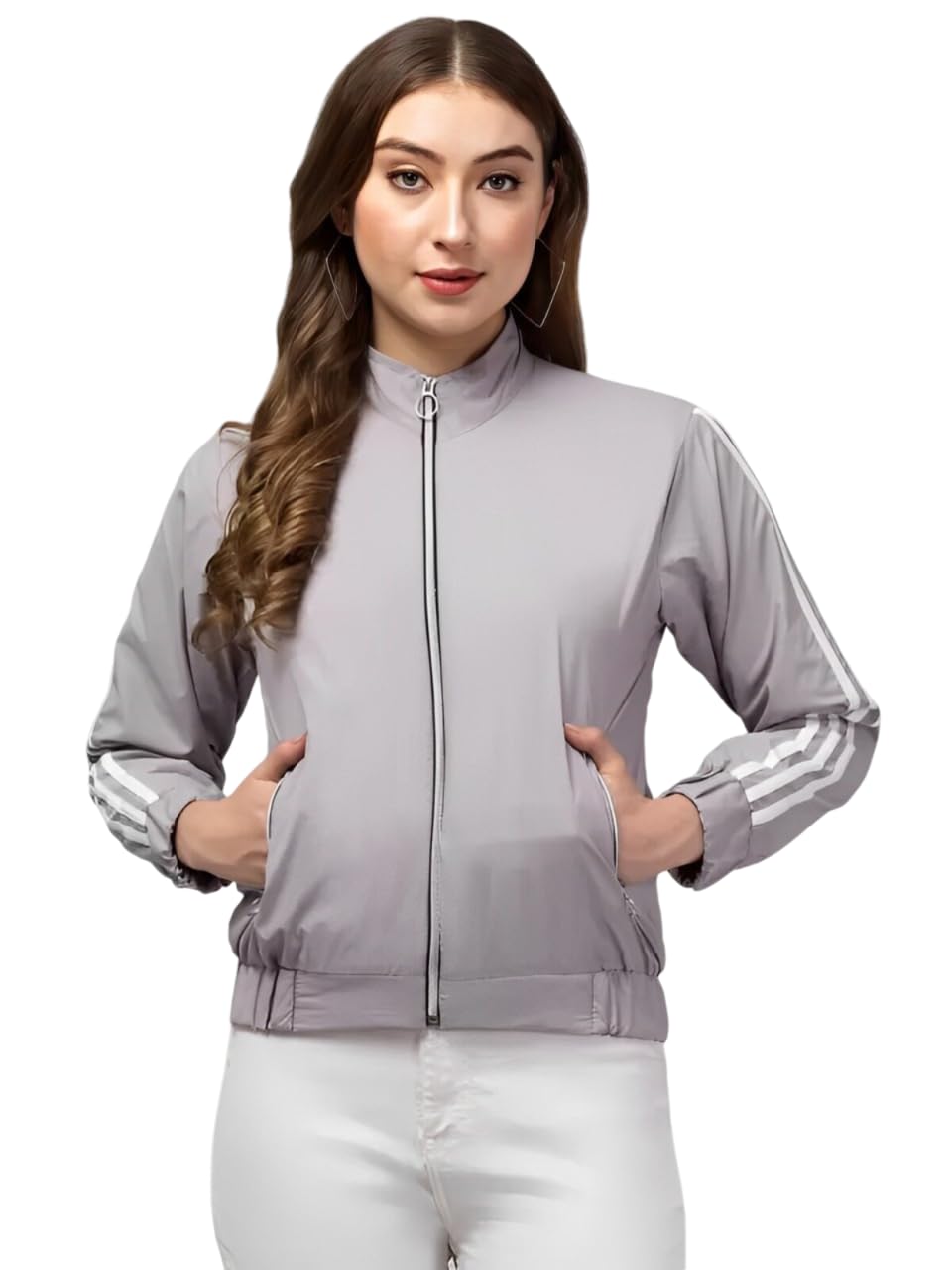 Modern Zip Zipper Jacket,Bomber Jacket,Women Casual Jacket,Jacket01,Zipper Jacket For Women.-picture-38