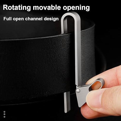 Miniatura 7 de Clip de llavero de mosquetón de titanio, clip de llavero de liberación rápida resistente con llavero para hombres, pantalones y cinturón