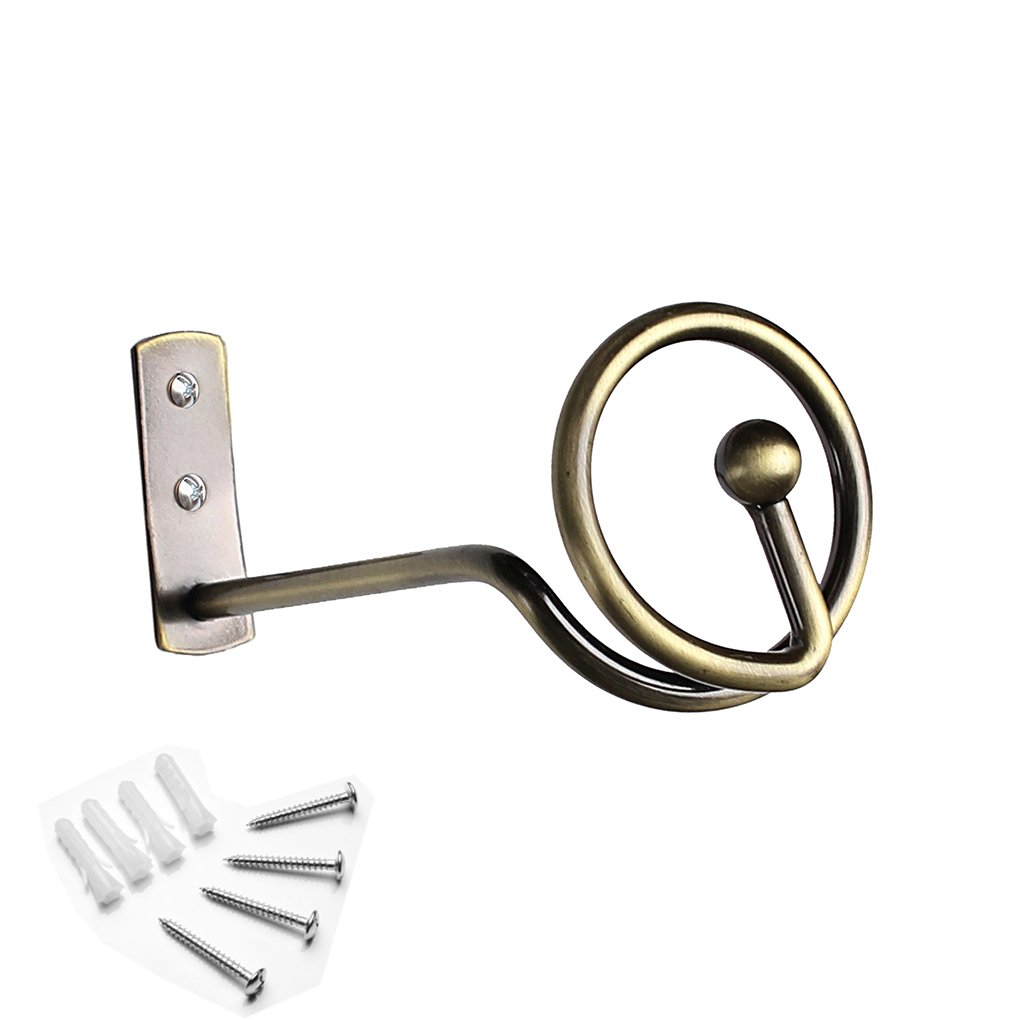 Fermatenda, color bronzo, set di 2 fermatenda, ganci, fermatenda per finestre, trasparente e oscurante, tende decorative, metallo