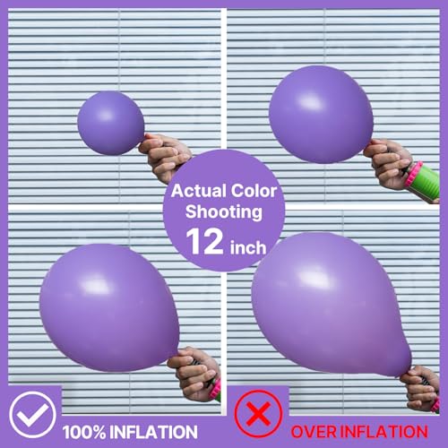 PartyWoo Purple Balloons 50pcs 12 Inch Purple Latex Balloons for Birthday Baby Shower Anniversary Engagement Wedding Princess Bachelorette Bridal Shower Butterfly Party Decorations Purple-Y15 by PartyWoo - Image 4