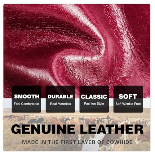 Image of CONTACTS Soft Leather Wallet for Women Small Bifold Coin Purse Double Zipper Card Holder with RFID Blocking (Purplish Red)