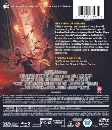 Batman and Superman Battle of the Super Sons Blu-ray soluciona la falta de animacion DC en casa 4