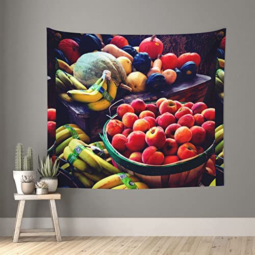 Tapisserie motif fruits Ousika grande tenture murale pour chambre et salon cocooning