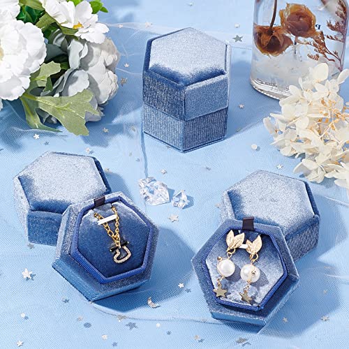 NBEADS 3pz scatola per Anelli in Velluto, Scatola