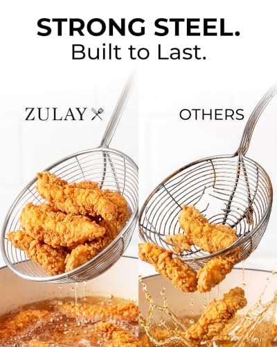 Image of Zulay Kitchen Stainless Steel Skimmer Strainer Ladle