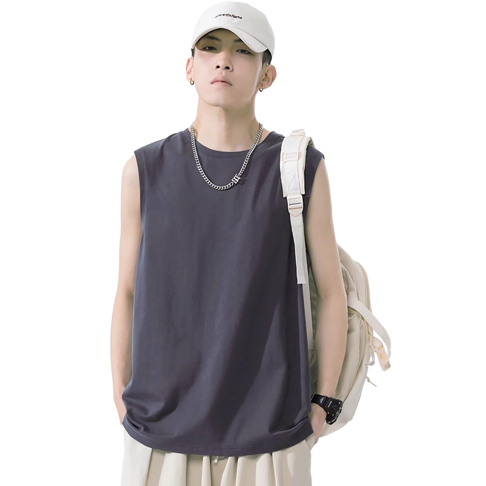 Amazon | [fourfivesixはる] タンクトップ メンズ 綿100% 下着