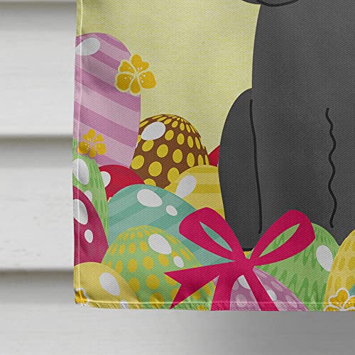 Œufs de Pâques caniche noir drapeau pour décorer votre jardin au printemps