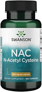 Swanson, NAC N-Acetyl-Cysteine, 600mg, Depot, 1 Capsule Every 3 Days, 100 Capsules, High-Dose, Lab-Tested, Soy-Free, Gluten-Free, Non-GMO