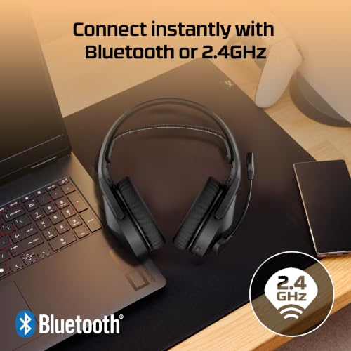 Image of HyperX Cloud Jet Smartchoice Dual Wireless Gaming Headset, 2.4GHz dongle, Bluetooth 5.2, PC, PS5, Nintendo Switch, Steam Deck, Mobile, USB-A, Black