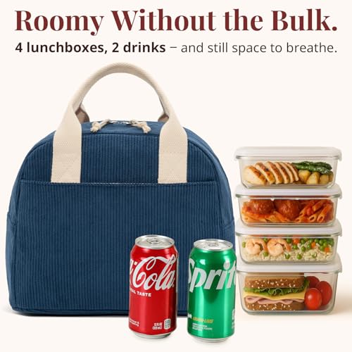 Image of LOVELYWIND Lunch Box for Women Cute Lunch Bags for Women Lunch Tote Bags Reusable Insulated Lunch Box Large Capacity Reusable Insulated Cooler for Work or Travel Gifts or Beach