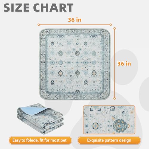 Image of KOOLTAIL Washable Pee Pads for Dogs, 2 Pack Super Absorbent Reusable Puppy Training Pads Waterproof, Nonslip and Leak-Proof Dog Pee Pads, Large Pet Mats Whelping Pads for Floor, Crate, Couch 36 inchx36 inch