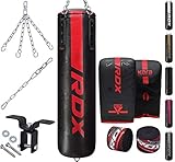 8PC-SET ENTHÄLT 1x Gefüllter Boxsack, 1x Stahlkette, 2x Bandagen, 1x Deckenhaken, 1x Satz Stahlketten, 2x Sackhandschuhe. 4 Fuß vorgefüllter Boxsack, ca. 18 - 20 KG (maximale Füllkapazität 40-50 KG), 5 Fuß vorgefüllter Boxsack, ca. 20 - 22 KG (maximale Füllkapazität 50 - 60 KG)