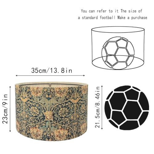 Image of Rustic Vintage Pendant Floral Lamp Shade 13.8x9 Inch