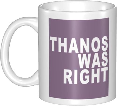 NUTNET THANOS WAS RIGHT COFFEE MUG Taza de café de cerámica con diseño de doble cara perfectamente equilibrada como todas las cosas deberían ser NUTNET THANOS WAS RIGHT COFFEE MUG Taza de café de cerámica con diseño de doble cara perfectamente equilibrada como todas las cosas deberían ser