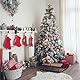Brigros - Künstlicher Weihnachtsbaum aus dichter Kiefernnadel, + Tasche, realistischer Effekt, Zweige mit Haken, einfache Montage, PVC, Metallbasis, schwer entflammbar (Light, 210 cm)