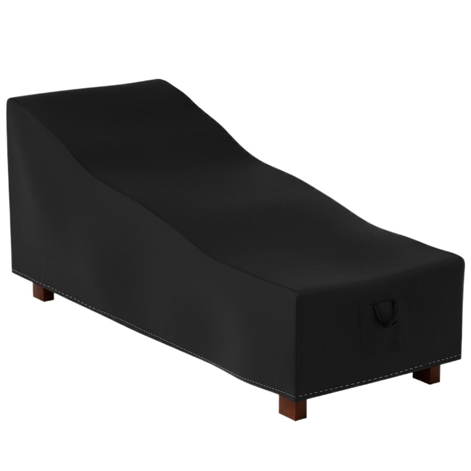 Coperture per Mobili da Giardino Copertura for lettino prendisole da esterno Copertura protettiva for poltrona reclinabile Mobili da giardino Copertura antipioggia impermeabile(Black,203x72x72cm)