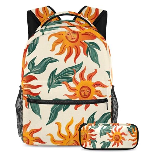 Sac à dos fille garçon motif soleil grand volume pour voyage et école