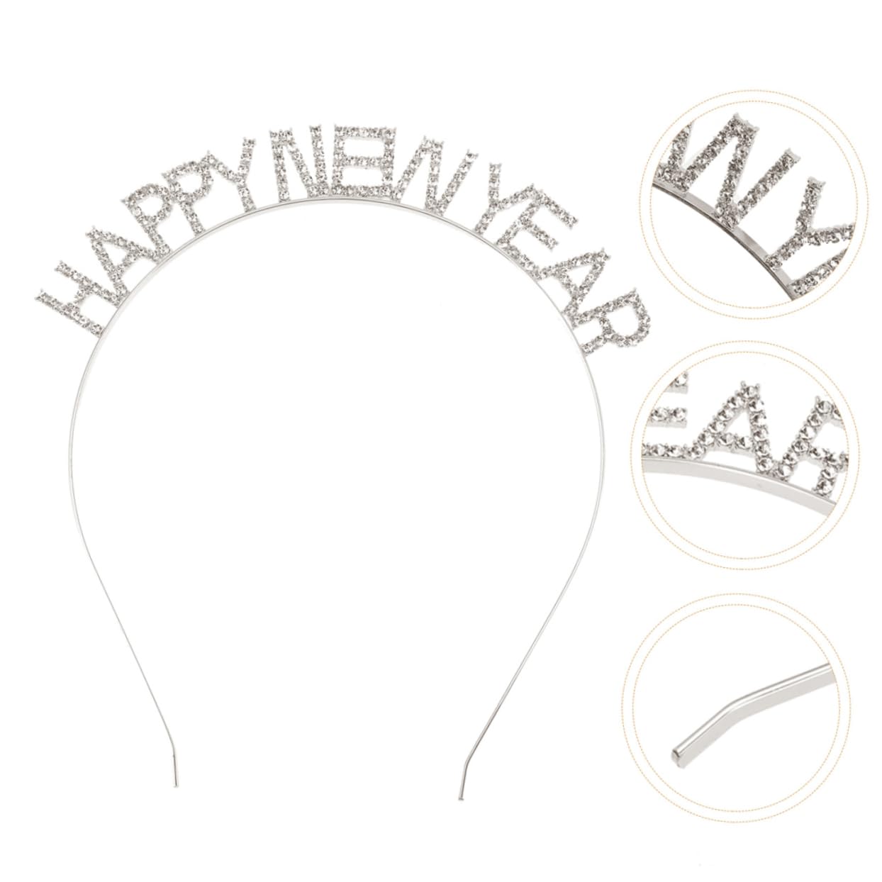 8 Pz fascia di hair charms hair jewelry bandana fascia con strass fasce per ragazze cerchietti bambina felice anno fasce di per le donne FRCOLOR
