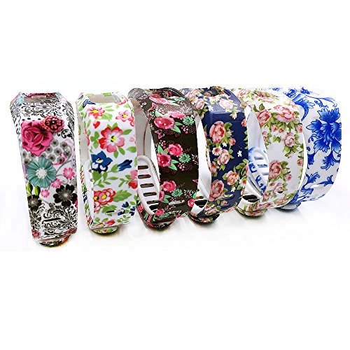 SKYLET Replacement Bands for Garmin Vivofit 2 (No Tracker)(Six Flowers, Small)