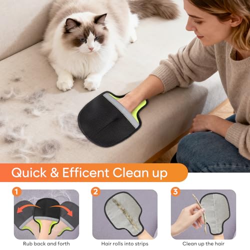 Gant d'épilation d'animaux électrostatique et réutilisable Flashseen