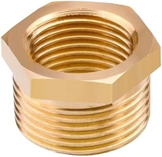 Zkenyao-Brass Connector Hex Reducer Bushing M/F 1/8