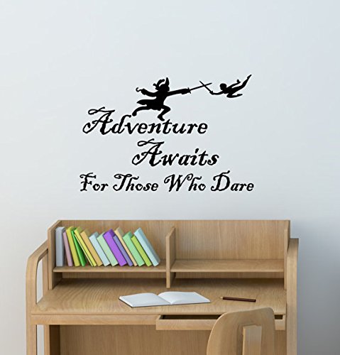 Vinilo decorativo con frase Peter Pan 14x20 pulgadas miniatura 2