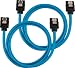 Produktbild Corsair Premium Sleeved SATA 3 Kabel (6Gbps, 60 cm) Blau