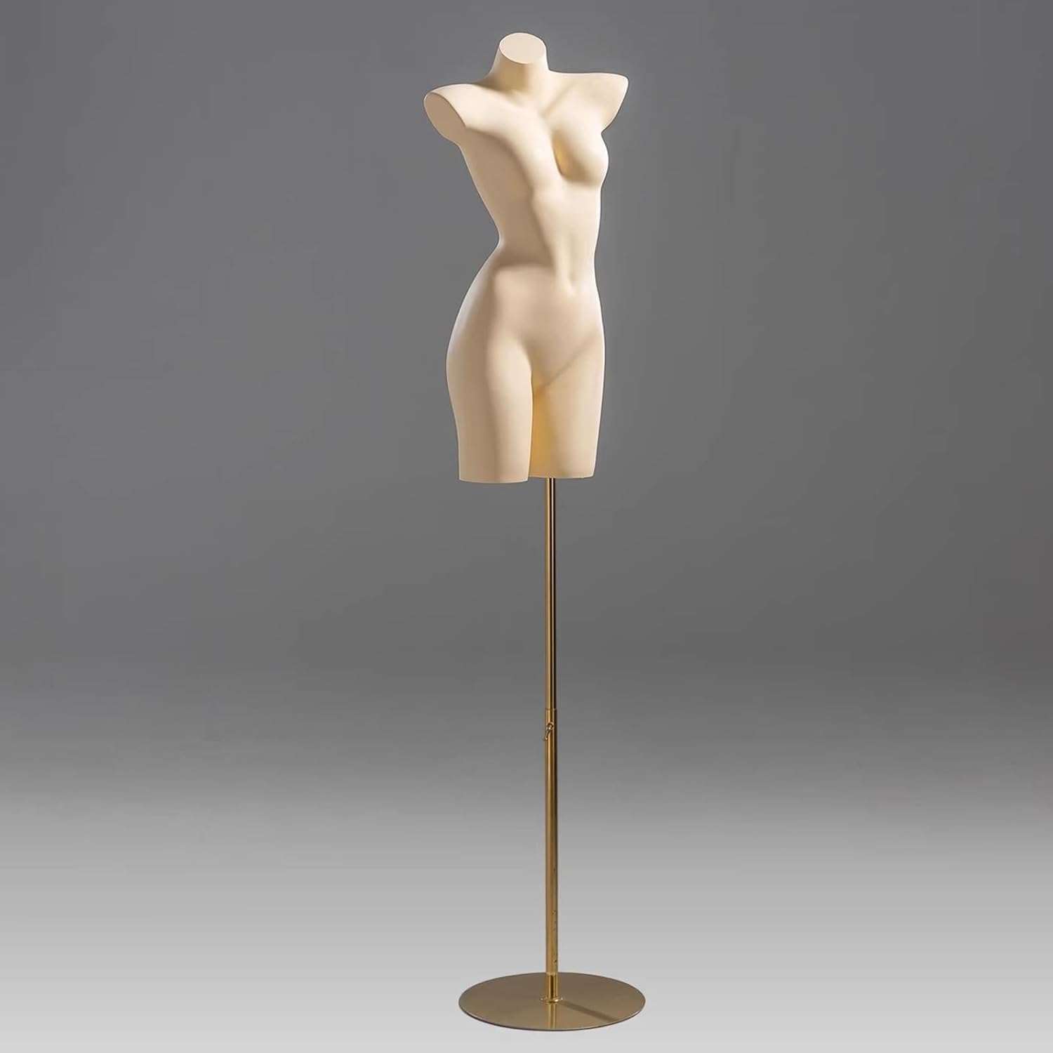 CONGRUI Mannequin, Female Body Torso, Plastic Dummy with Base, for Bra and Panty Display in Underwear Store or Window(Gold)