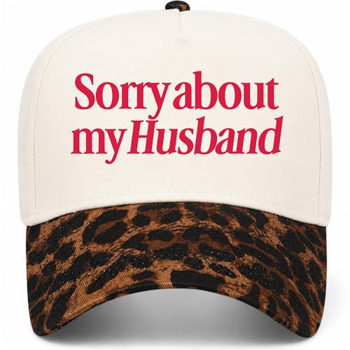 BROTHER TRUCKERS Leopard Trucker Hat Collection (US Alpha One Size Sorry About My Husband)
