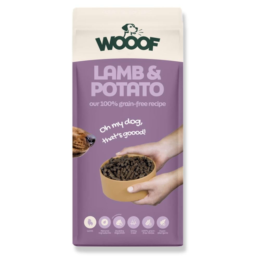 WOOOF Lamm Kartoffel Hundefutter – Trockenfutter, 18 kg