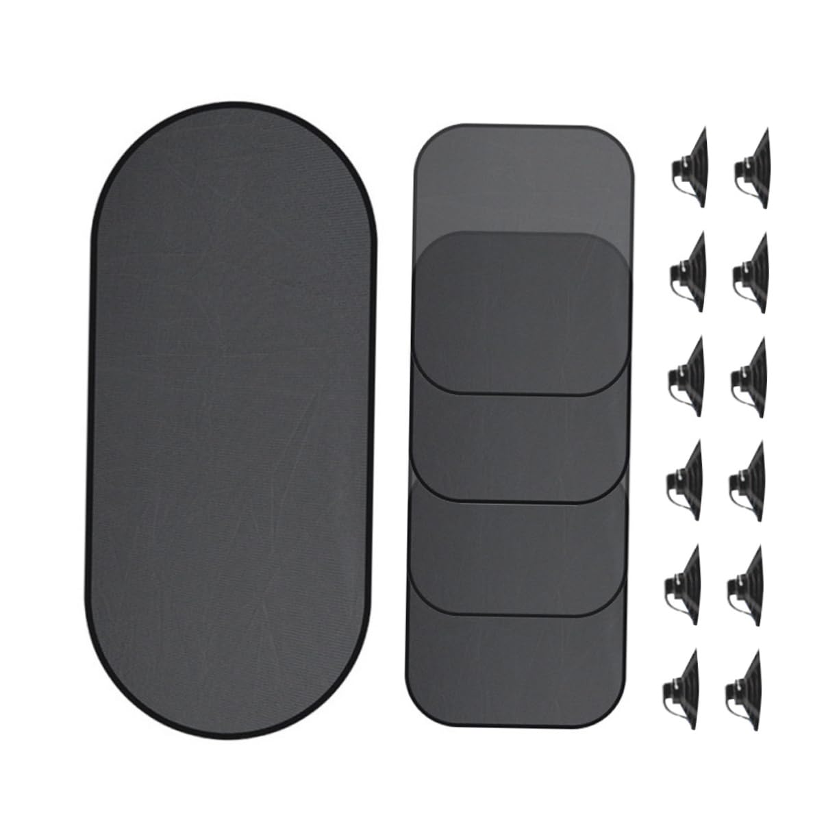 GRIRIW 1 Set Car Window Shade Mesh Curtain Blinds for UV Protection Easy Install Suction Cup Design Pet Sunshade for Car Windows