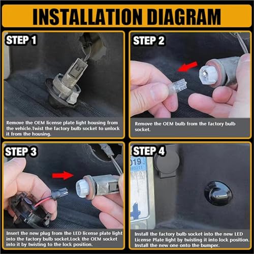 Lámpara de luz matrícula LED de alta durabilidad para Ford F150 y Mustang coche 6