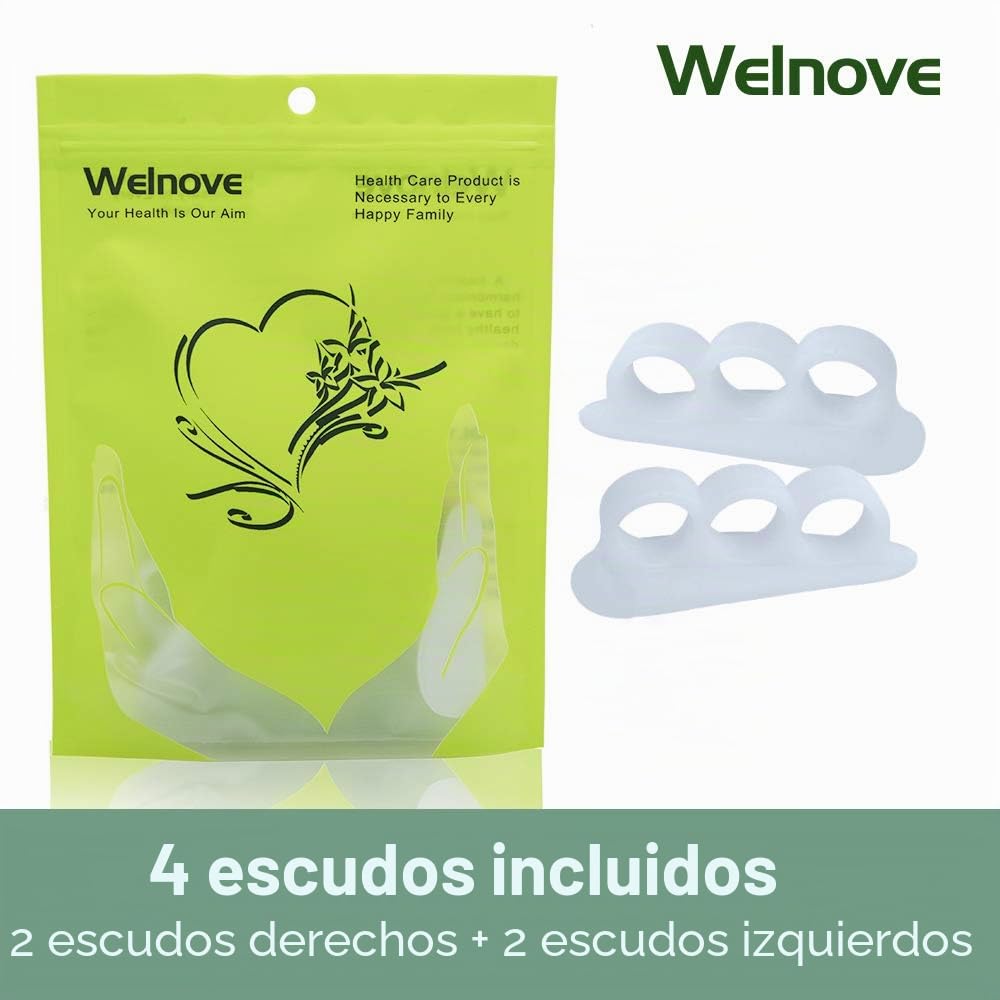 Welnove protectores de Gel de martillo, martillo dedos cojín, Solapamiento de Dedos de los pies, dedos de cabello, alivio del dolor para rizar Toe (2Pairs/4pcs)