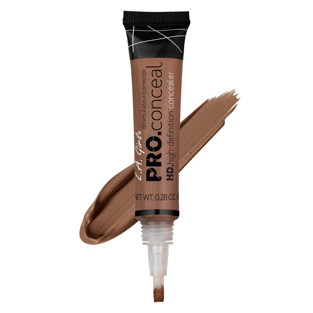 L.A GIRL Natural HD Pro Concealer Cream, Powder - Liquid Dark Cocoa, 8g