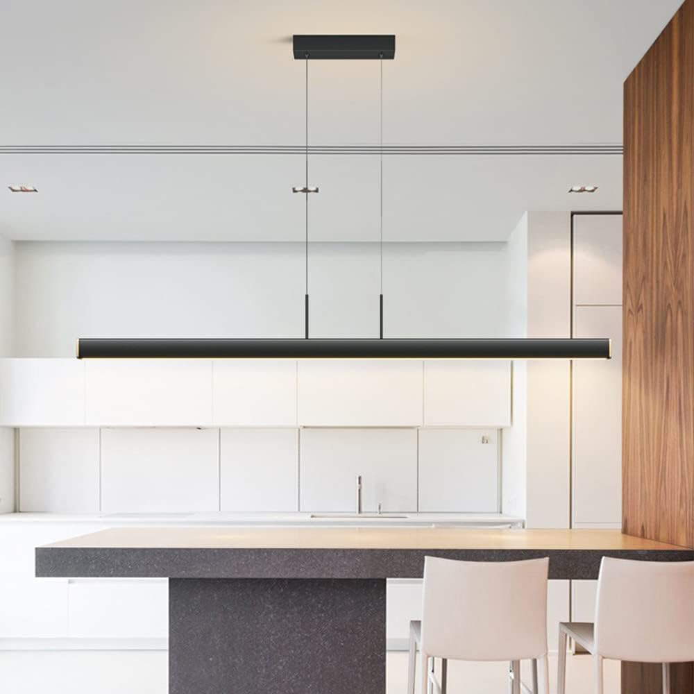 Minimalism Led Restaurant Pendant Lights Nordic Dining Table Light Creative Bar Counter Stepless Dimming Long Strip Decoration Lamps Dimmable Kitchen Island Lighting