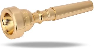 Xrten Professional 7C Trumpet Mouthpiece, Golden Plated Trumpet for Yamaha Bach, Mouthpiece Brass Musical Instrument Accessory for Musicians Gift